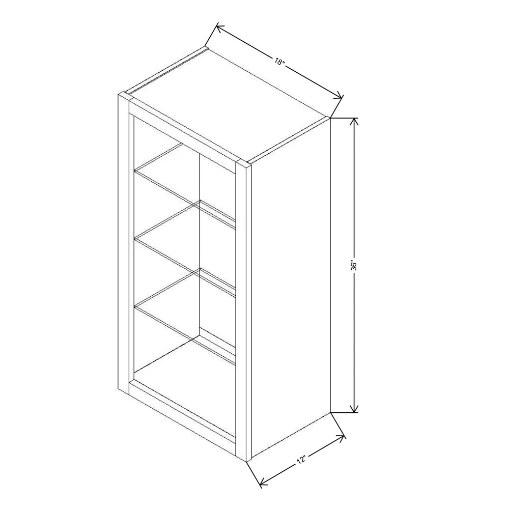 Fabuwood Allure Fusion Timber 18" W X 36" H X 12" D Wall No Door Cabinet
