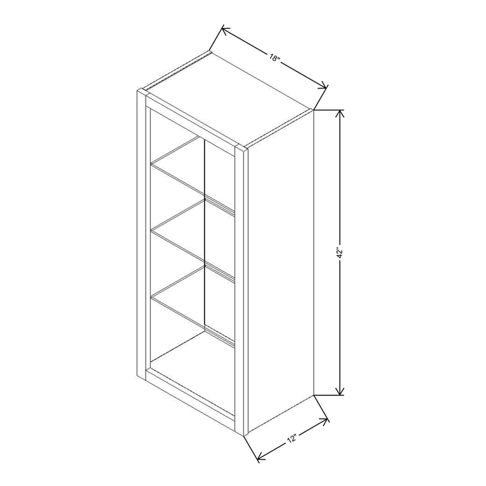 Fabuwood Allure Imperio Dove 18"W X 42"H Wall No Door