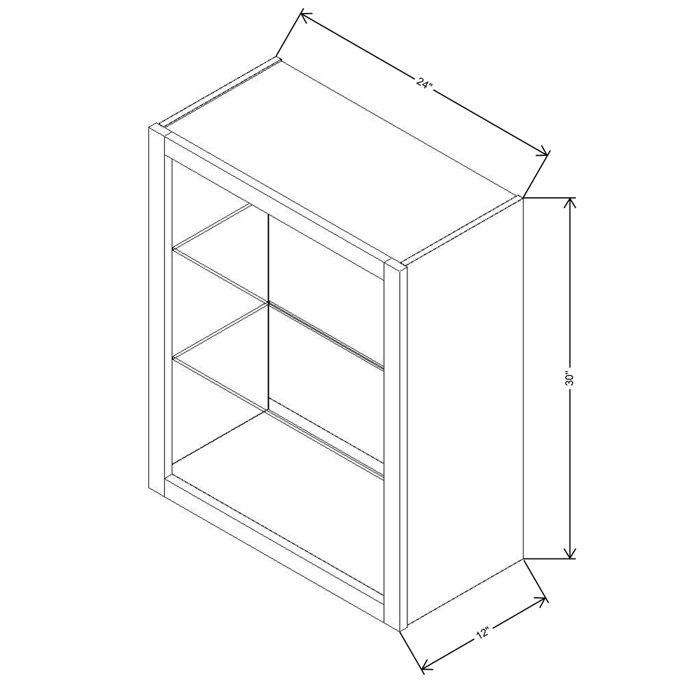 Fabuwood Allure Fusion Kona 24"W X 30"H Wall No Door