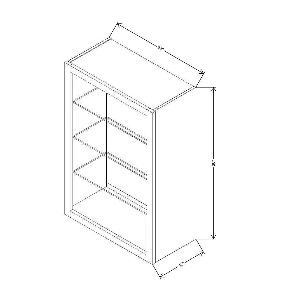 Fabuwood Allure Fusion Timber 24" W X 36" H X 12" D Wall No Door Cabinet
