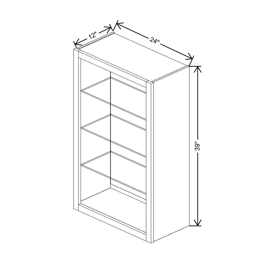Fabuwood Allure Galaxy Frost 24" W X 39" H X 12" D Wall No Door Cabinet