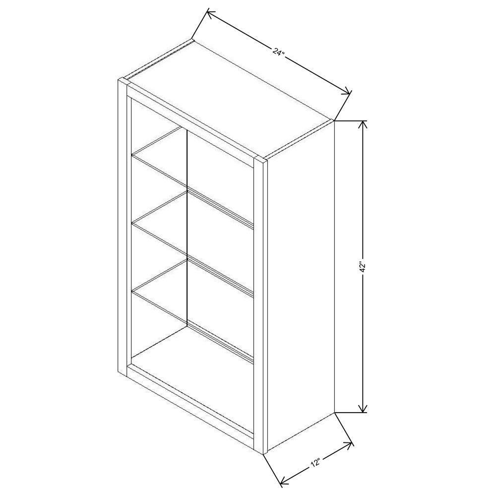 Fabuwood Allure Galaxy Dove 24"W X 42"H Wall No Door