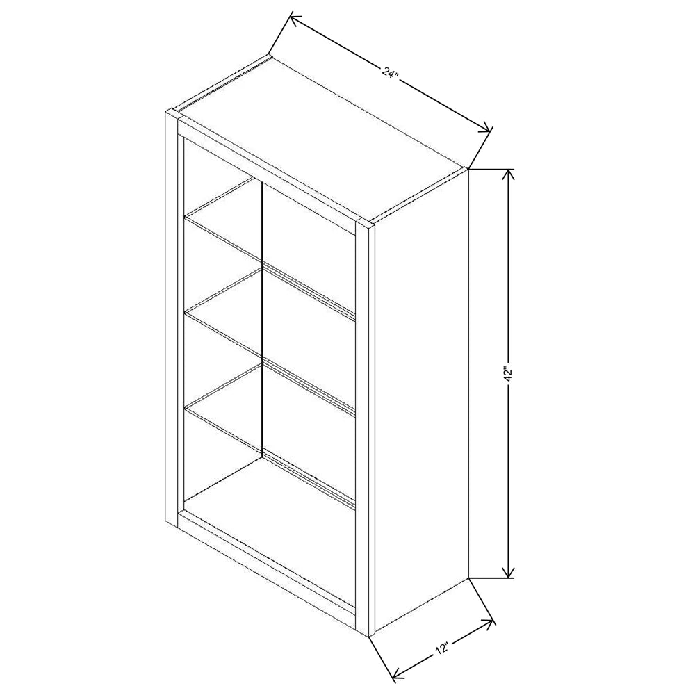 Fabuwood Allure Fusion Timber 24" W X 42" H X 12" D Wall No Door Cabinet