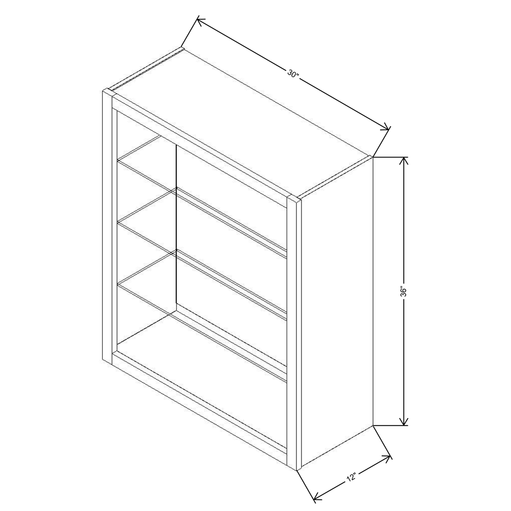 FABUWOOD ALLURE GALAXY FROST 30"W X 36"H WALL NO DOOR