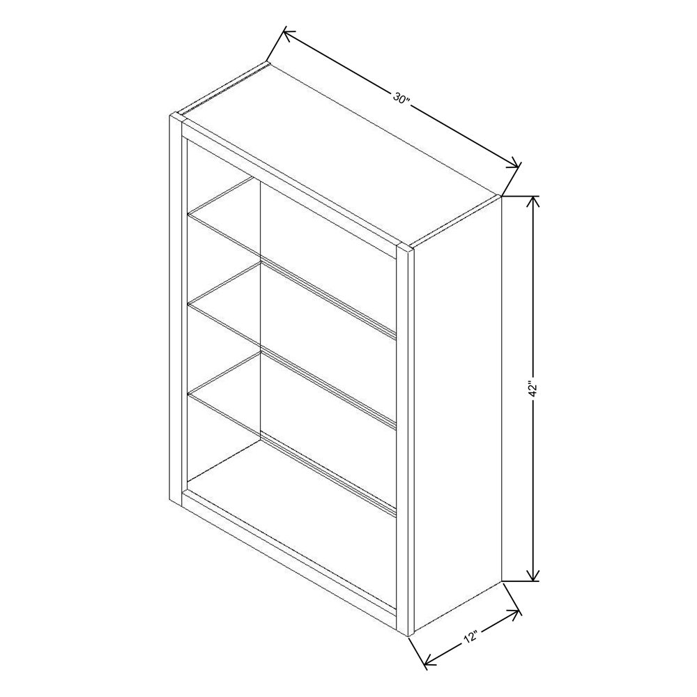 Fabuwood Allure Galaxy horizon 30"W X 42"H Wall No Door