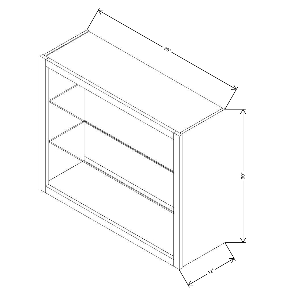 Fabuwood Allure Nexus Frost 36"W X 30"H Wall No Door