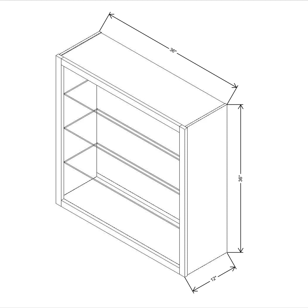 Fabuwood Allure Fusion Timber 36" W X 36" H X 12" D Wall No Door Cabinet