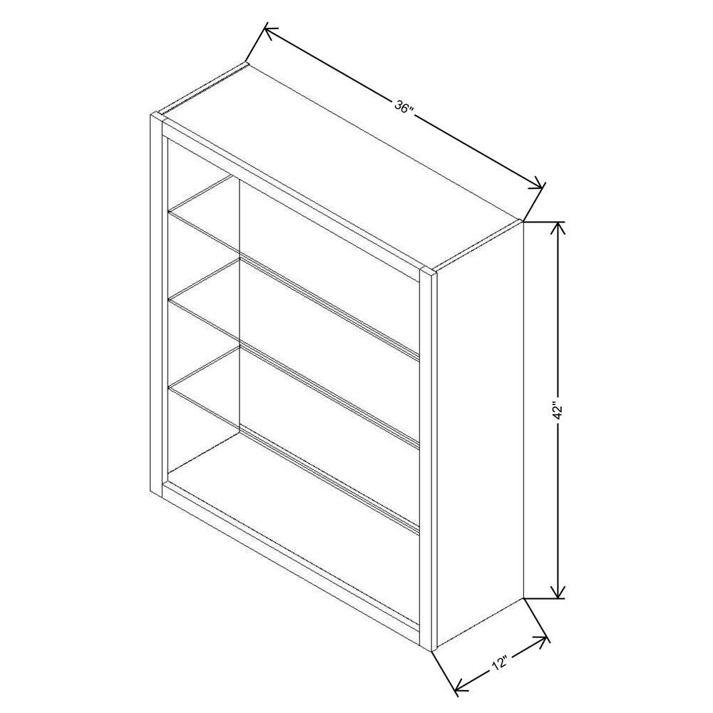 Fabuwood Allure Fusion Oyster  36"W X 42"H Wall No Door