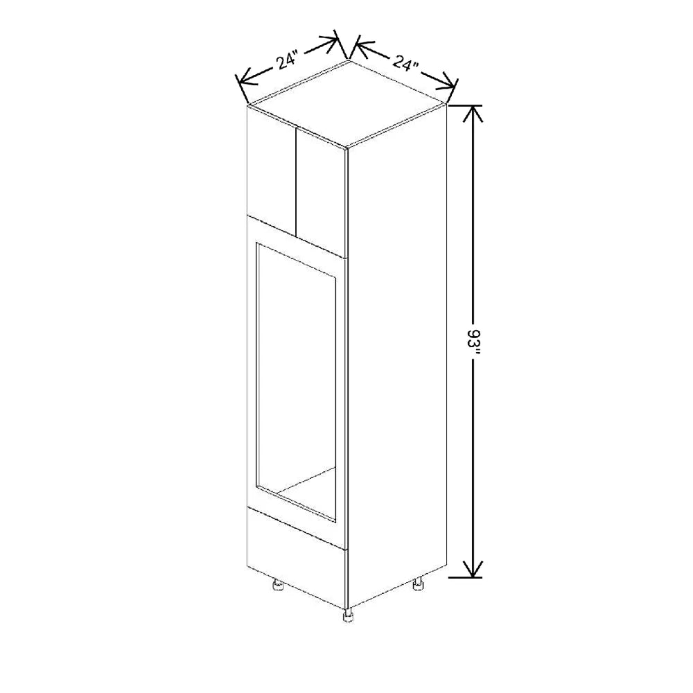 Fabuwood Illume Tuscany Olmo 3 24" W x 93" H x 24" D Double Oven W/1 Drawer Cabinet