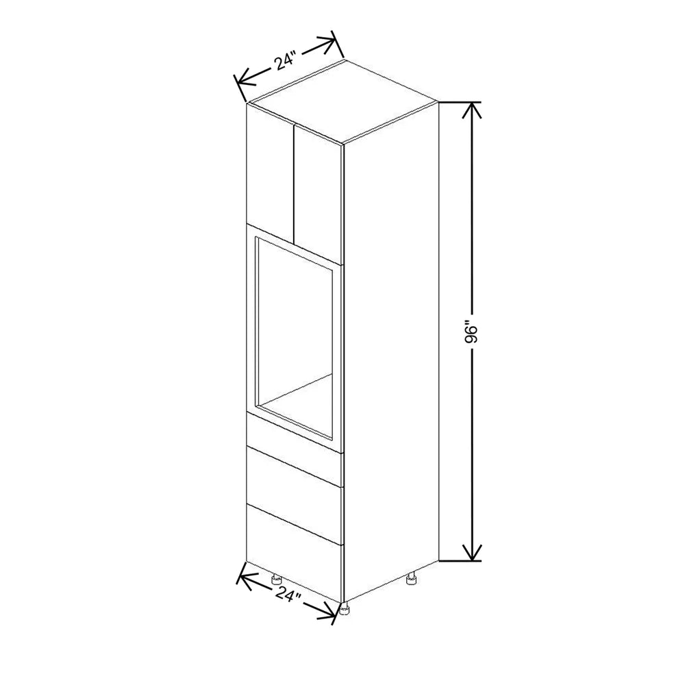 Fabuwood Illume Catalina Nocce 3 24" W x 96" H Single Oven Cabinet w/ 3 Drawers on the Bottom