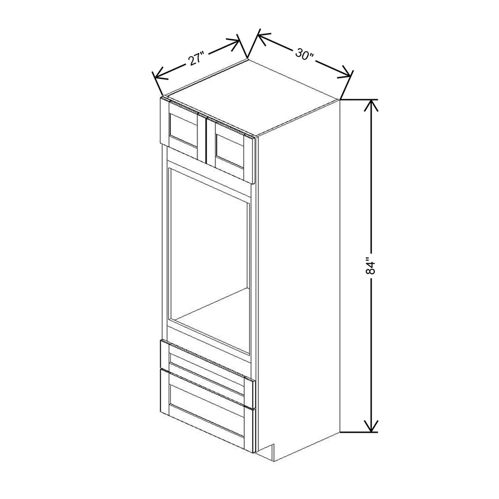 J&K Dove E1 Single Oven w/Two (2) Bottom Drawers 30" W x 84" H x 27" D