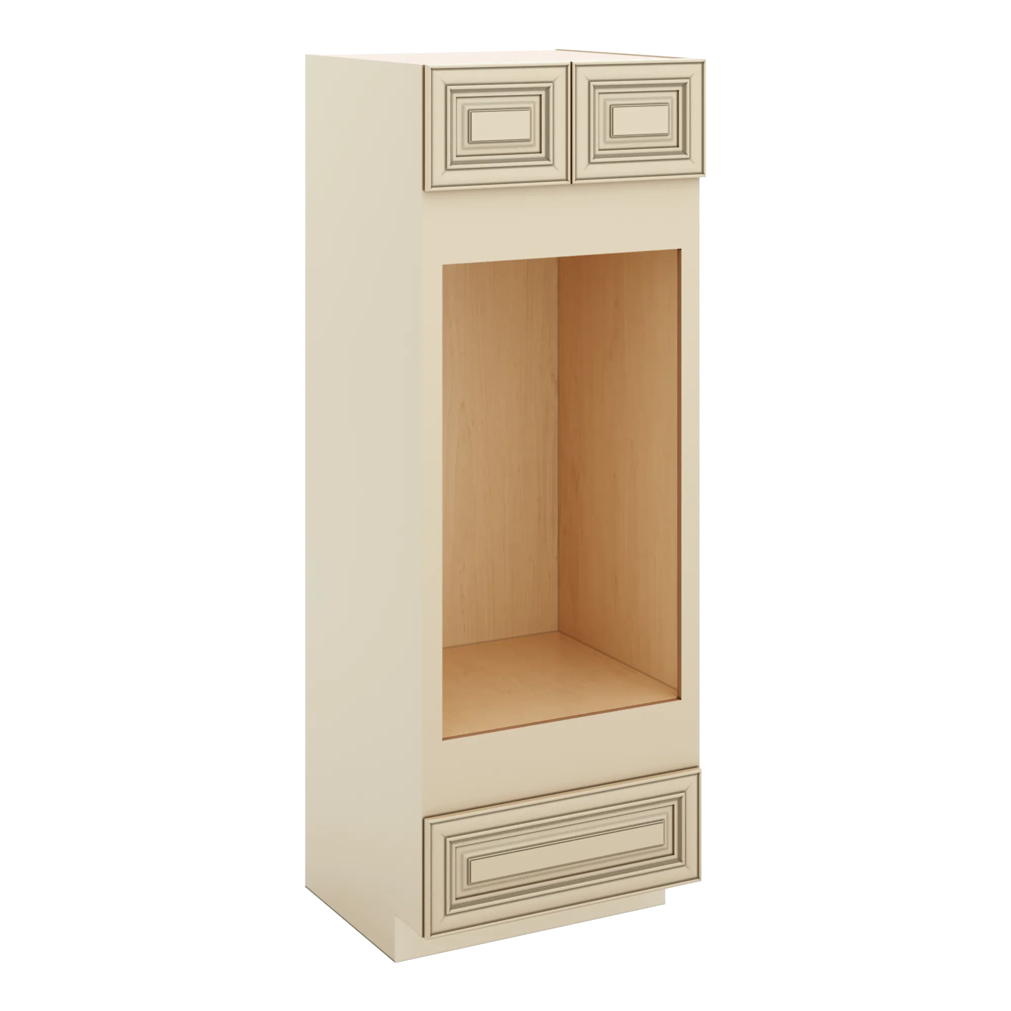 J&K Creme Glazed A7 Double Oven w/One (1) Bottom Drawer 30" W x 84" H x 27" D
