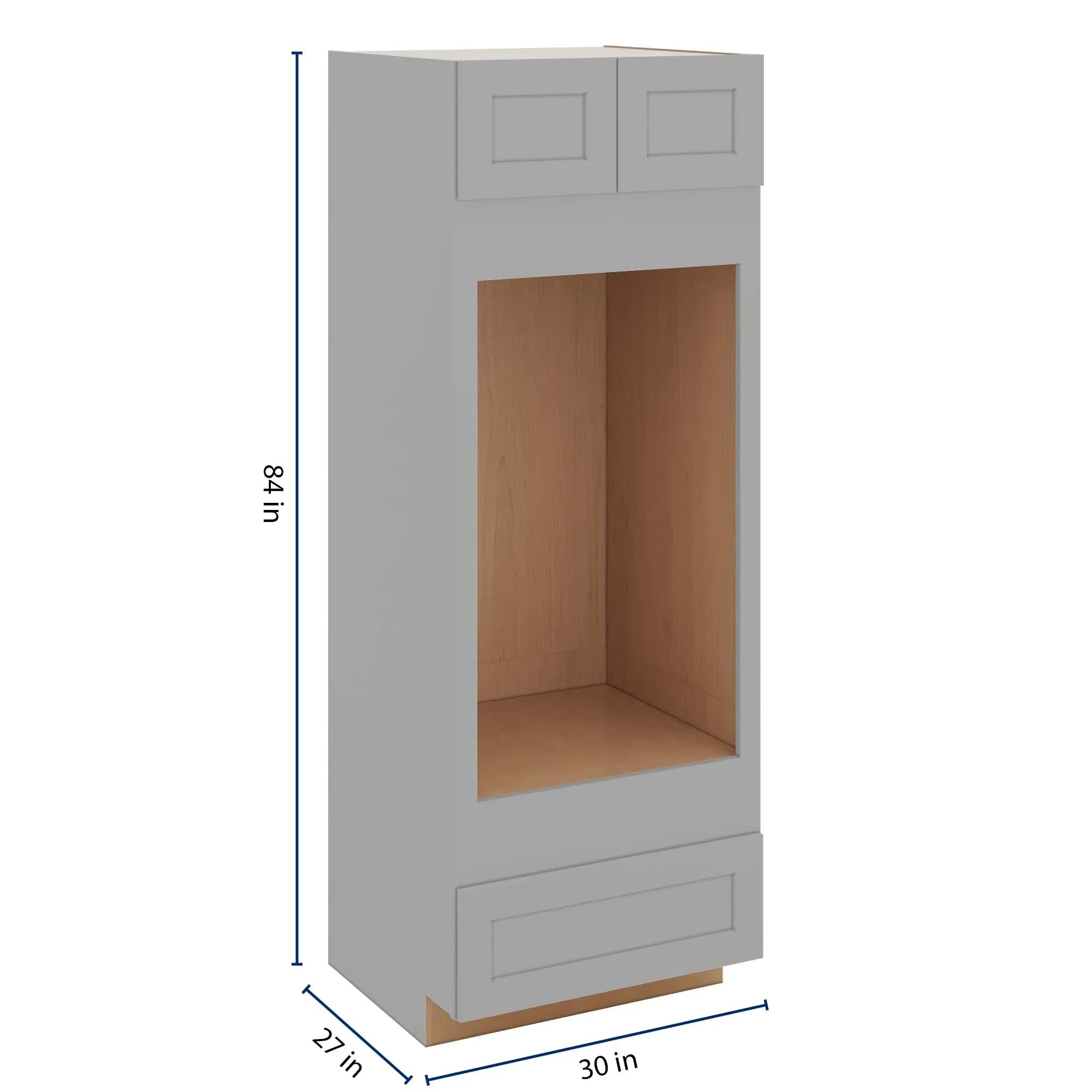 J&K Castle Grey S5 Double Oven w/One (1) Bottom Drawer 30" W x 84" H x 27" D