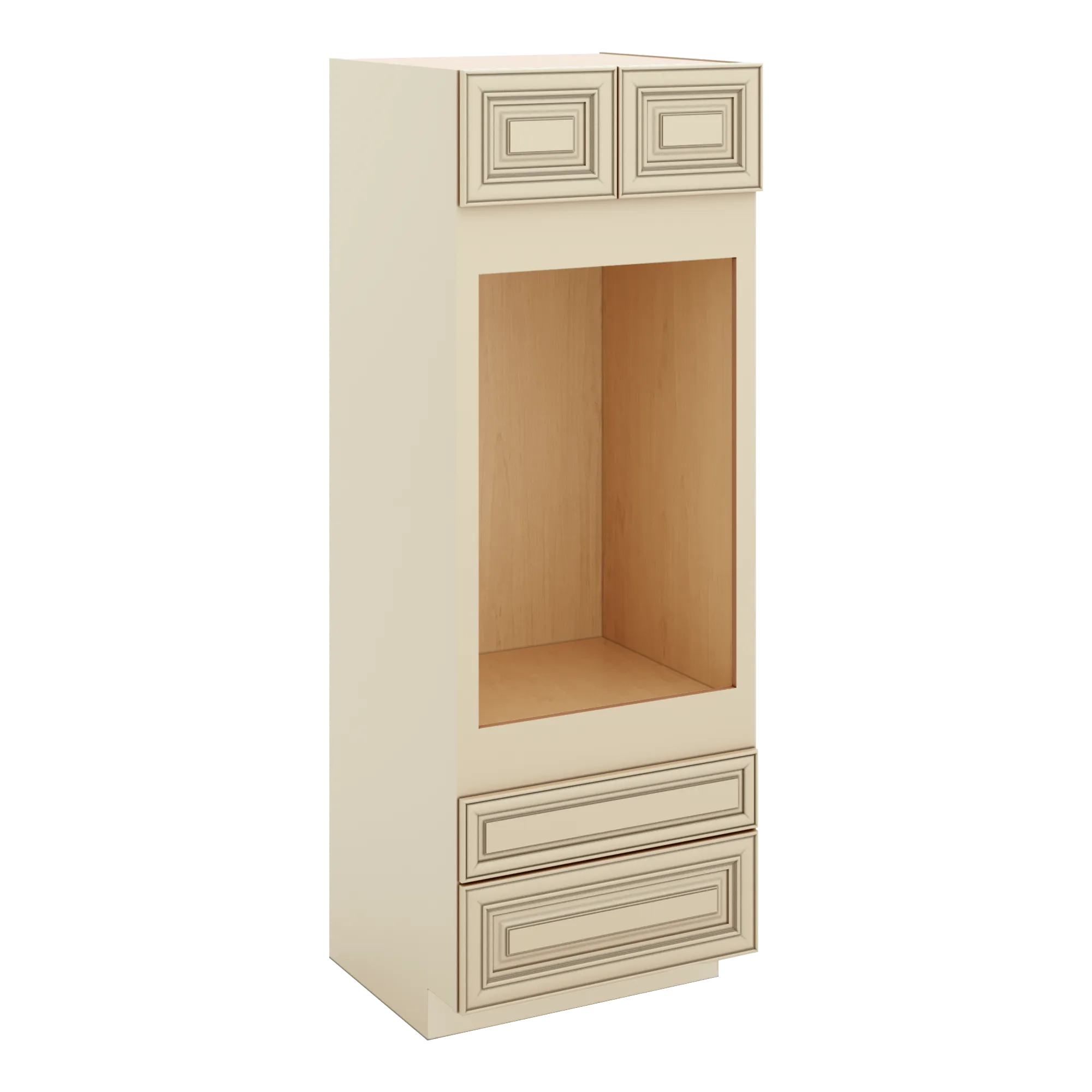 J&K Creme Glazed A7 Single Oven w/Two (2) Bottom Drawers 30" W x 84" H x 27" D