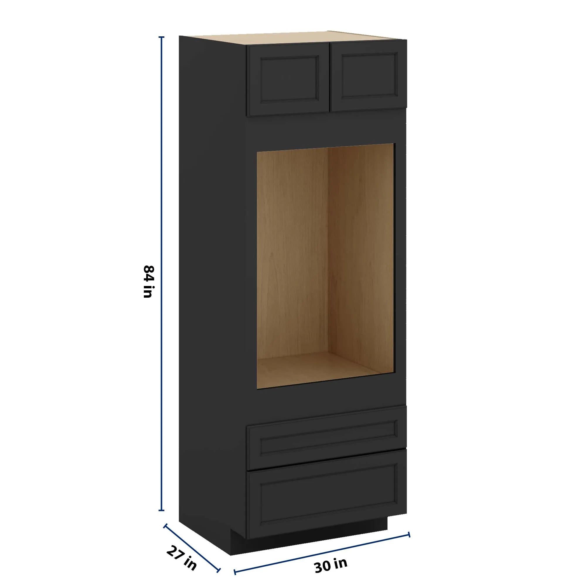 J&K Charcoal E2 Single Oven w/Two (2) Bottom Drawers 30" W x 84" H x 27" D