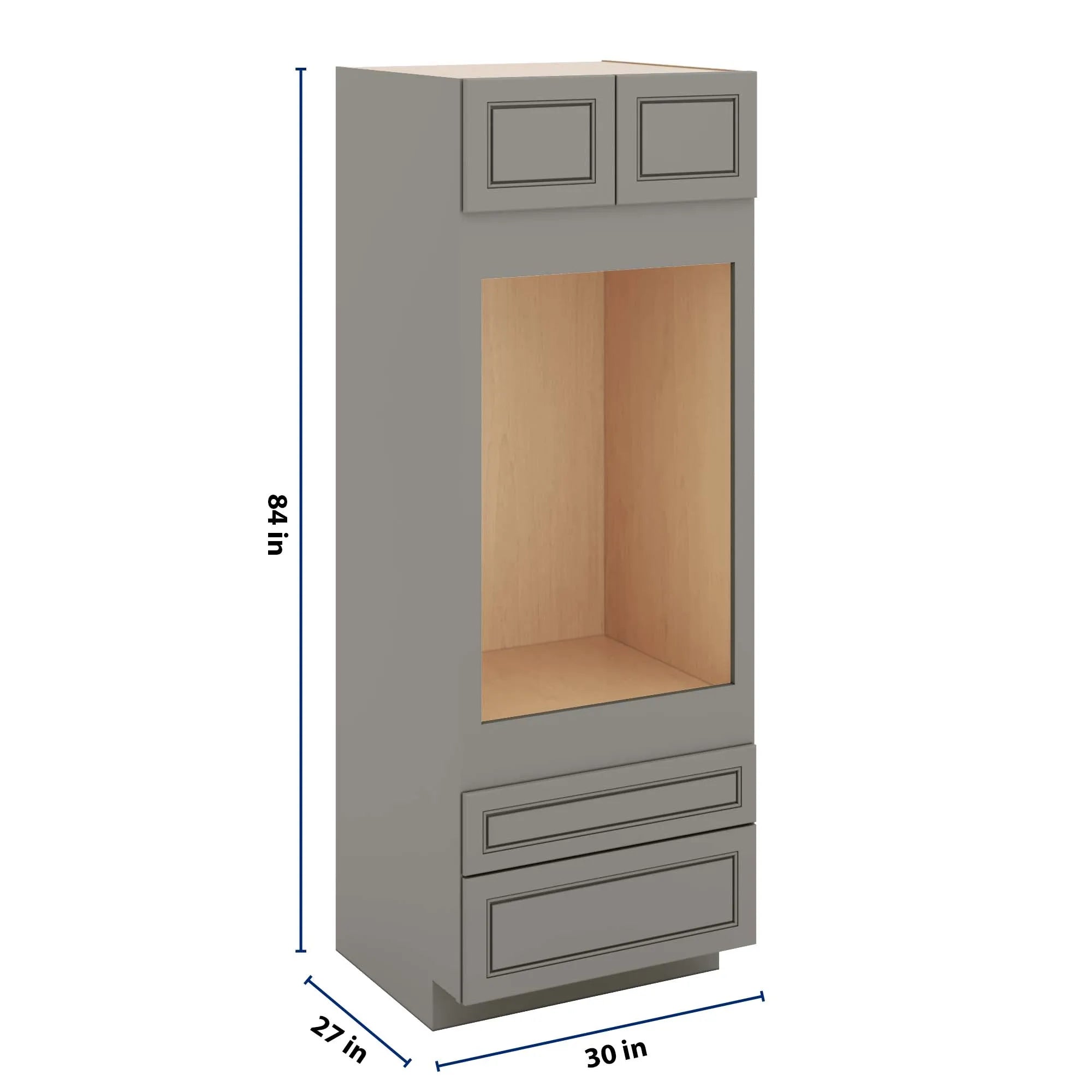 J&K Greige K3 Single Oven w/Two (2) Bottom Drawers 30" W x 84" H x 27" D