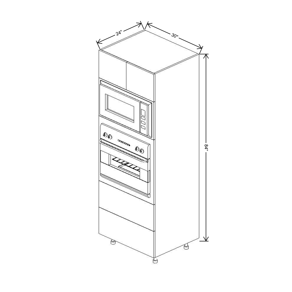 Fabuwood Illume Catalina Como Ash 2 30" High Wall