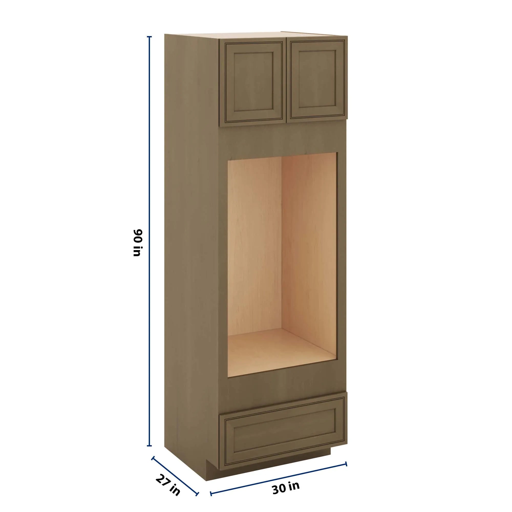 J&K Hazel H8 Double Oven w/One (1) Bottom Drawer 30" W x 90" H x 27" D