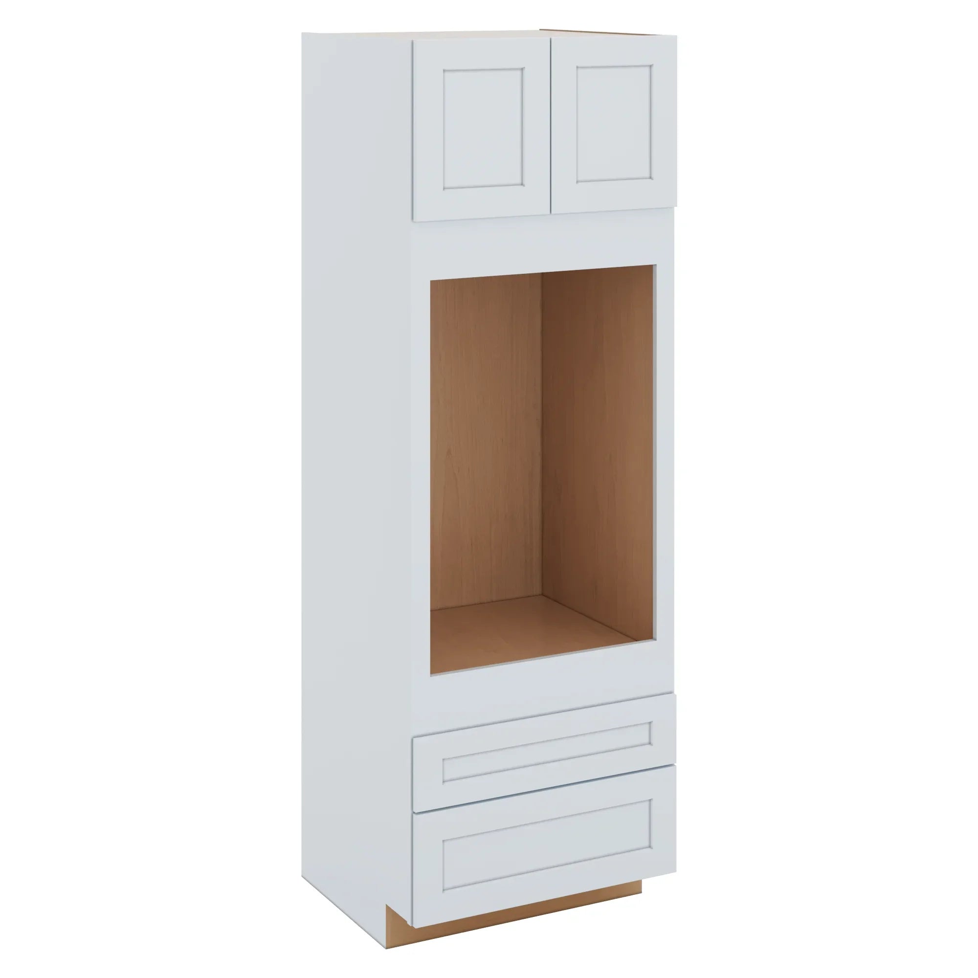 J&K White Shaker S8 Single Oven w/Two (2) Bottom Drawers 30" W x 90" H x 27" D