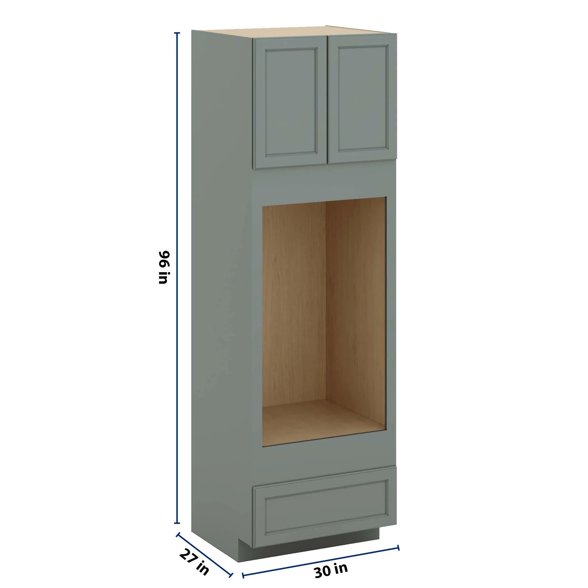J&K Sage E3 Double Oven w/One (1) Bottom Drawer 30" W x 96" H x 27" D
