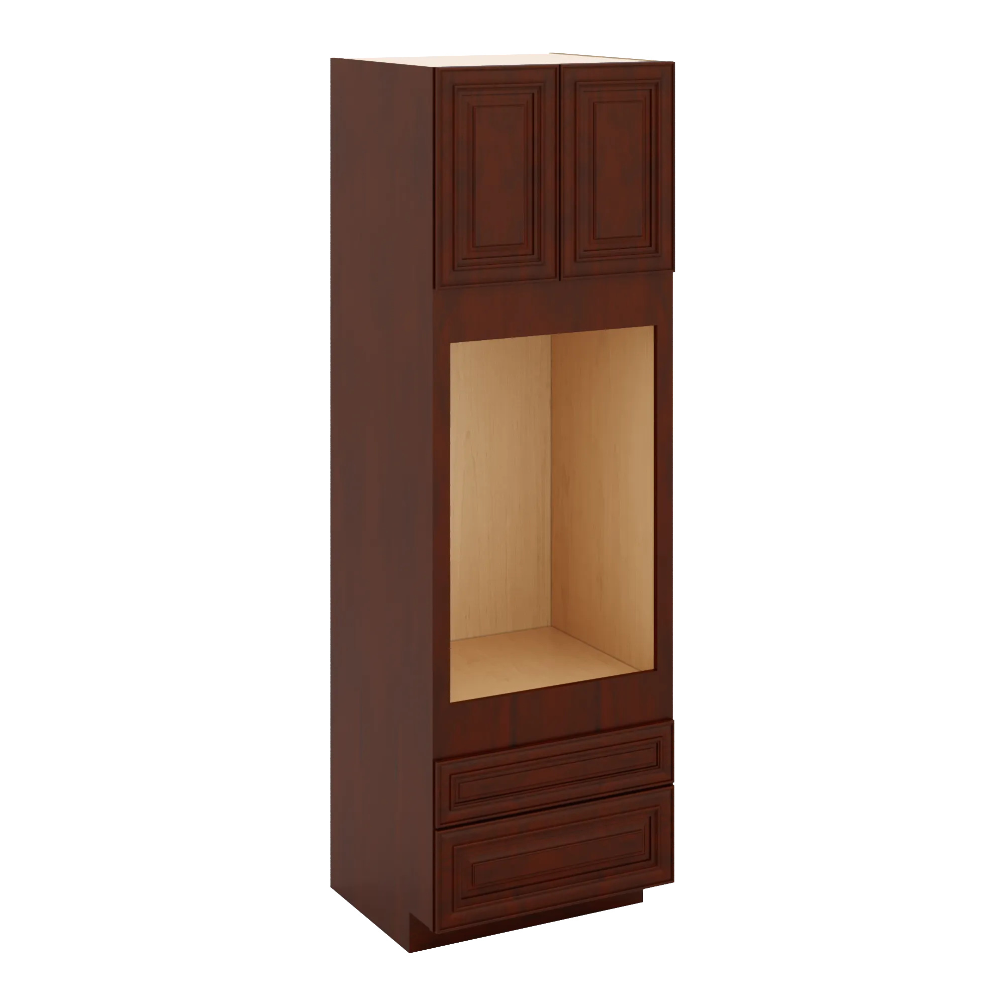 J&K Mahogany J5 Single Oven w/Two (2) Bottom Drawers 30" W x 96" H x 27" D