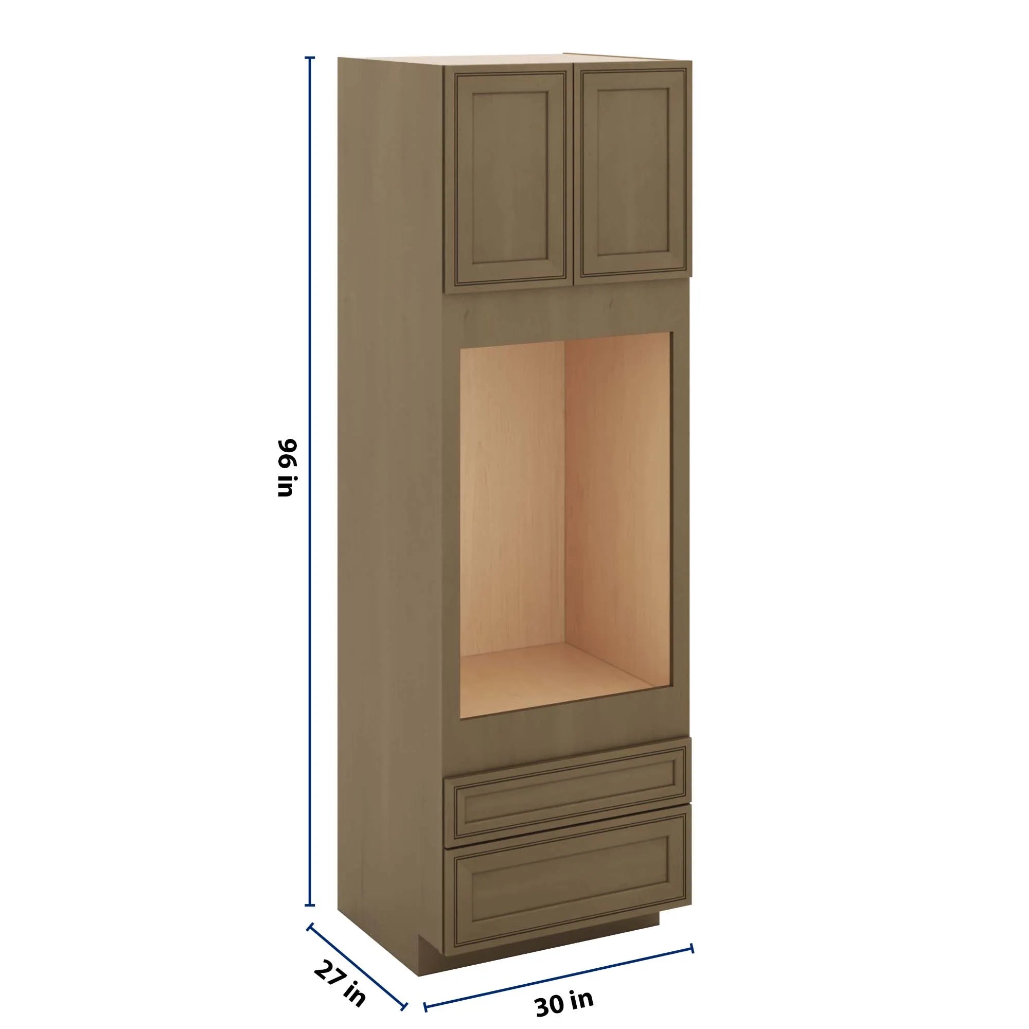 J&K Hazel H8 Single Oven w/Two (2) Bottom Drawers 30" W x 96" H x 27" D