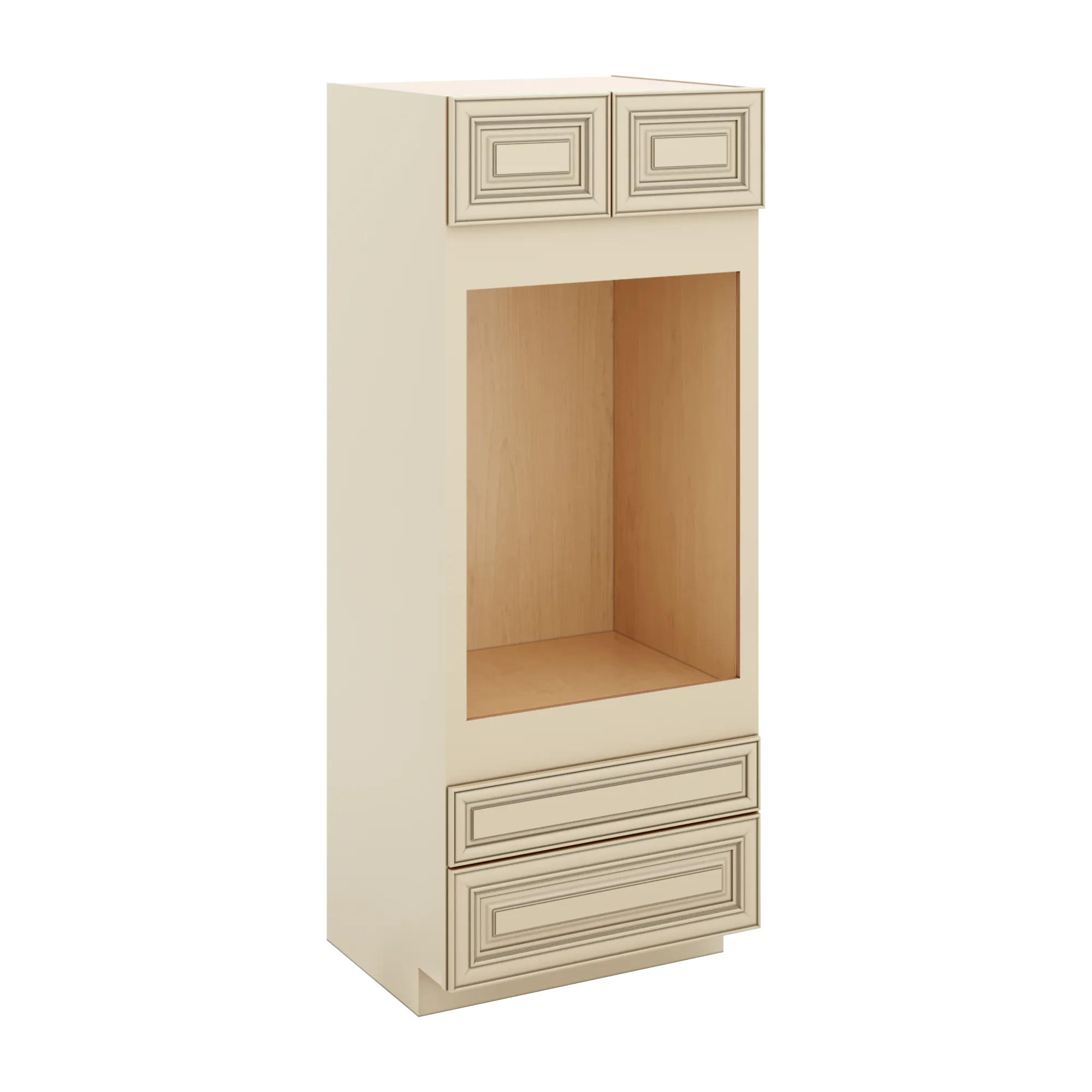 J&K Creme Glazed A7 Single Oven w/Two (2) Bottom Drawers 33" W x 84" H x 27" D