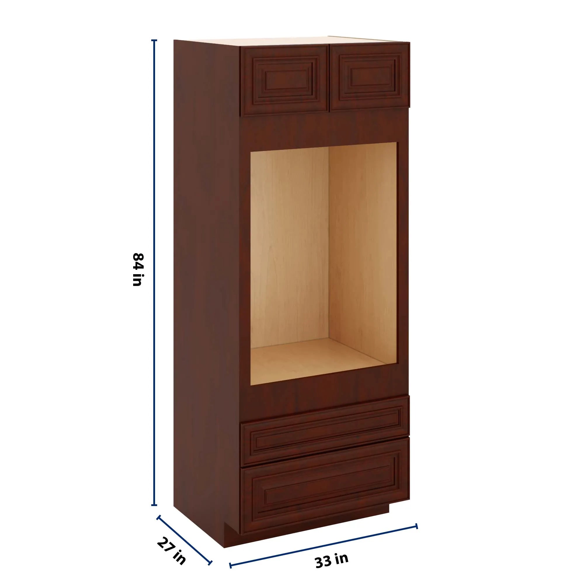 J&K Mahogany J5 Single Oven w/Two (2) Bottom Drawers 33" W x 84" H x 27" D