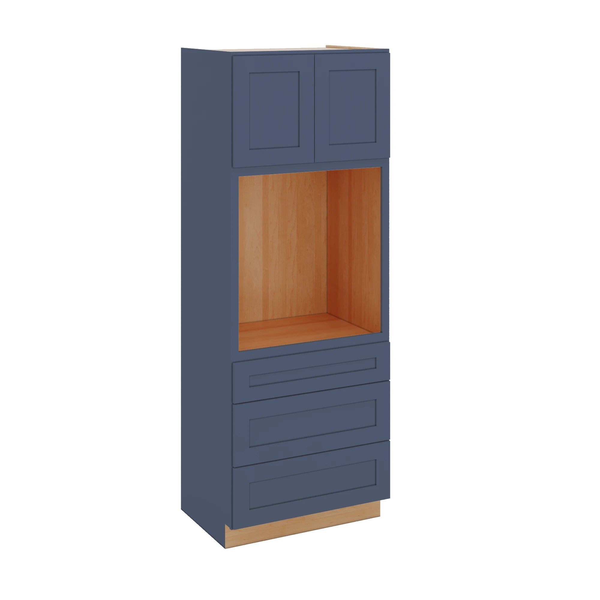 Modernform Cabinet Signature Blue 33" W X 90" H X 24" D Oven Cabinet With 3 Drawers