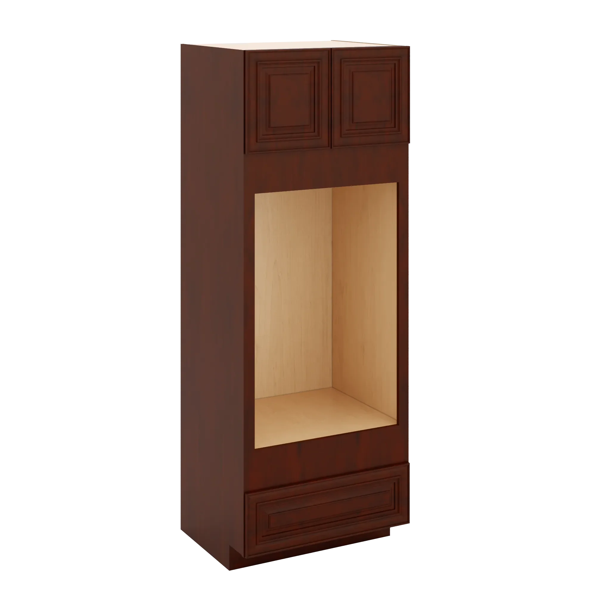 J&K Mahogany J5 Double Oven w/One (1) Bottom Drawer 33" W x 90" H x 27" D
