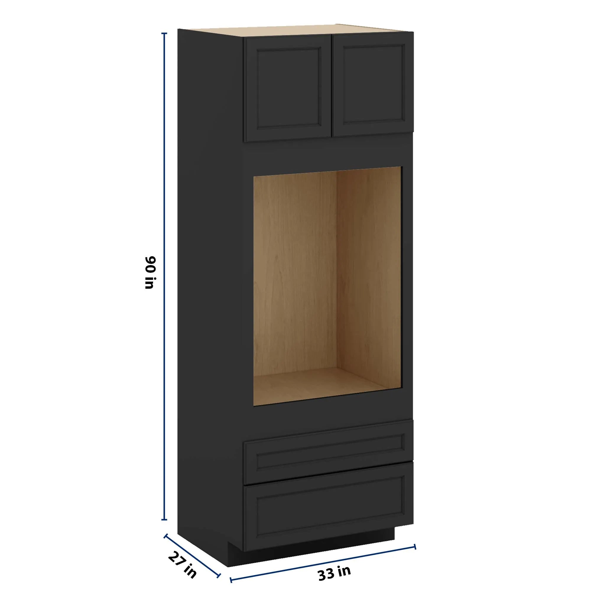 J&K Charcoal E2 Single Oven w/Two (2) Bottom Drawers 33" W x 90" H x 27" D