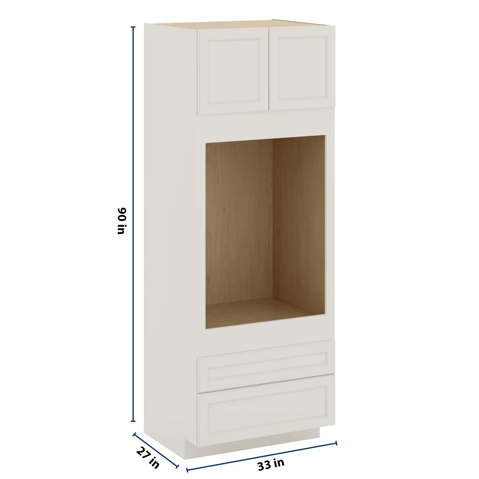J&K Dove E1 Single Oven w/Two (2) Bottom Drawers 33" W x 90" H x 27" D
