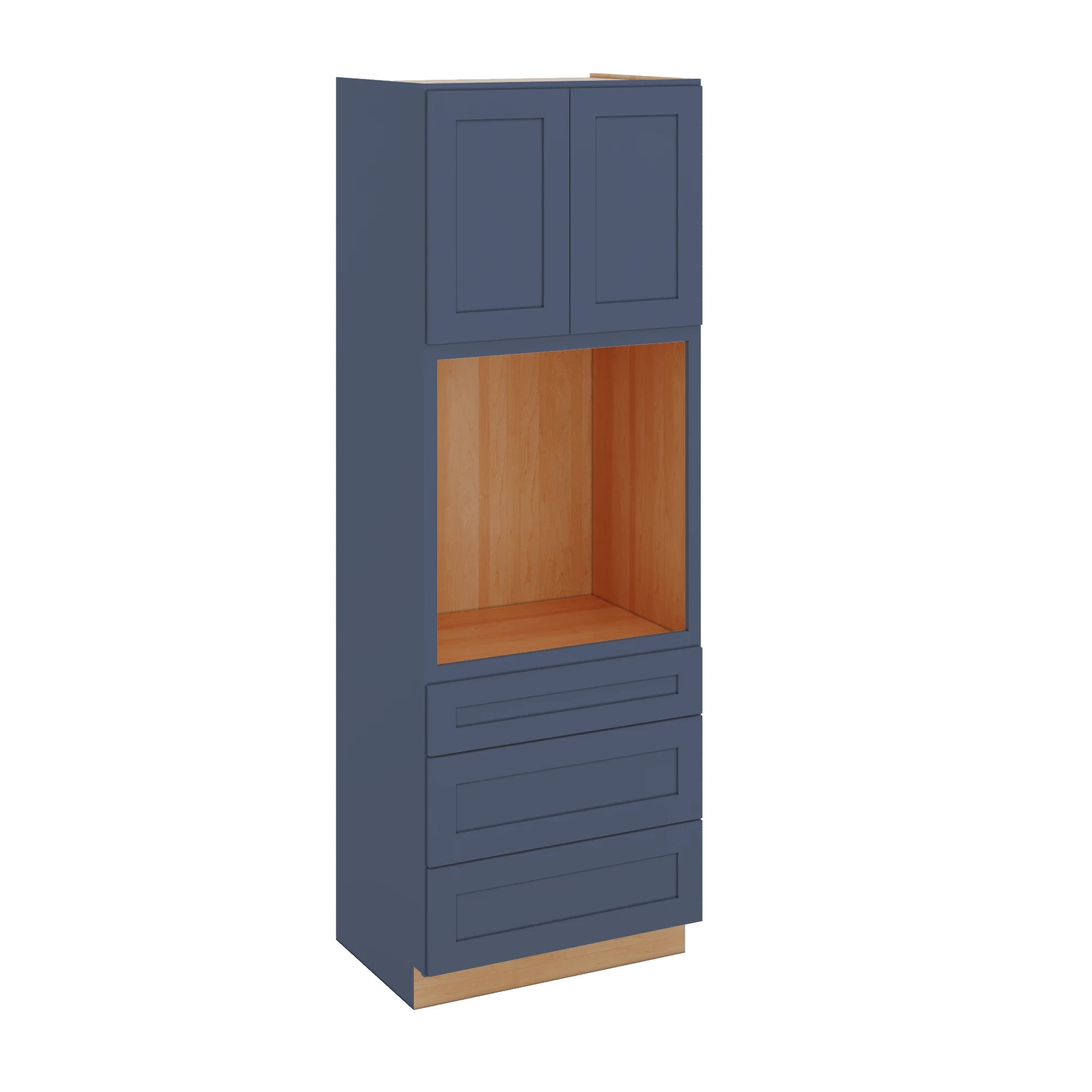 Modernform Cabinet Signature Blue 33" W X 96" H X 24" D Oven Cabinet With 3 Drawers