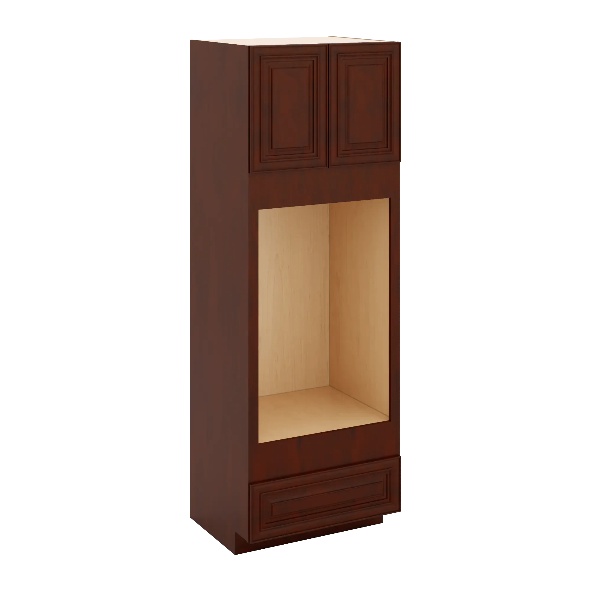 J&K Mahogany J5 Double Oven w/One (1) Bottom Drawer 33" W x 96" H x 27" D
