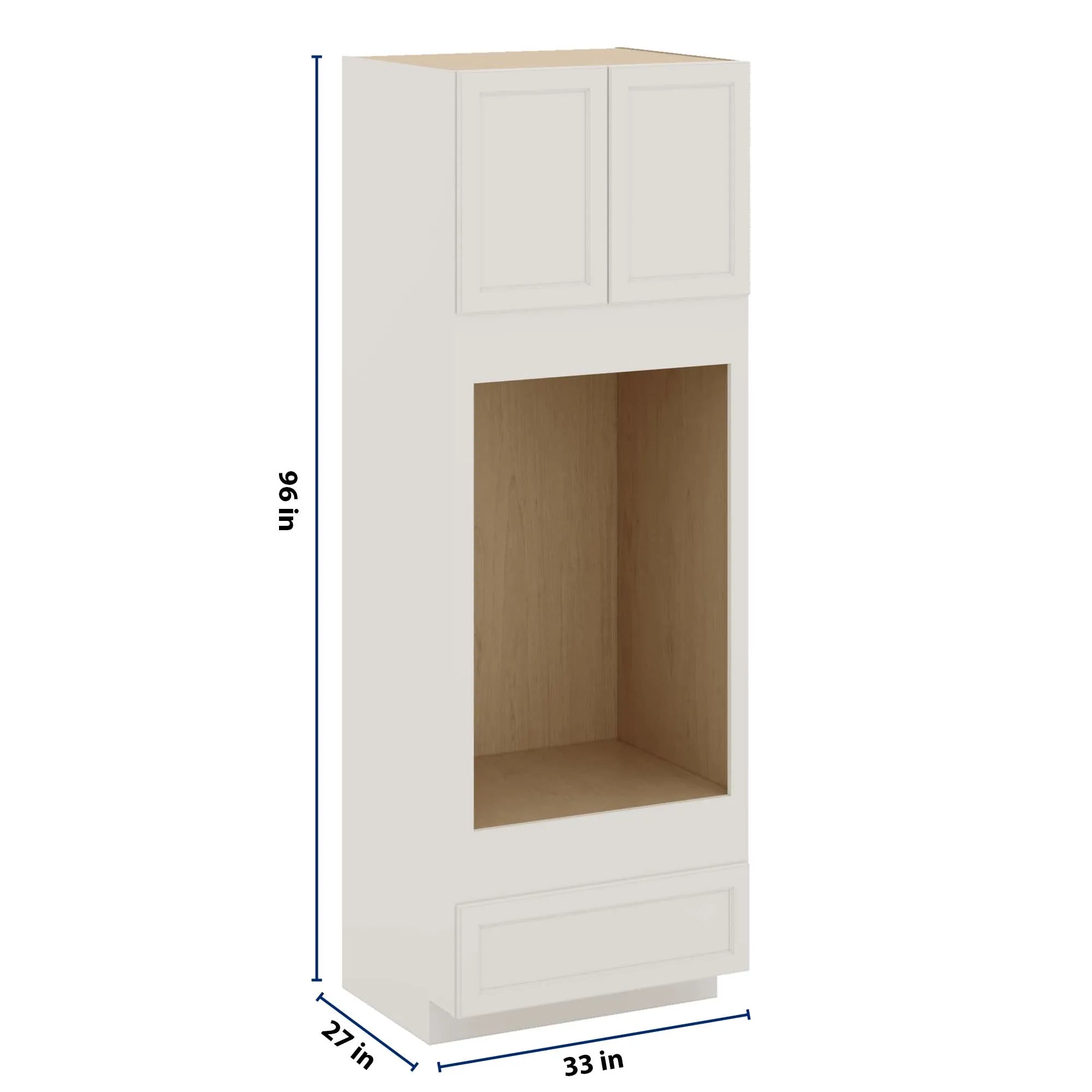 J&K Dove E1 Double Oven w/One (1) Bottom Drawer 33" W x 96" H x 27" D
