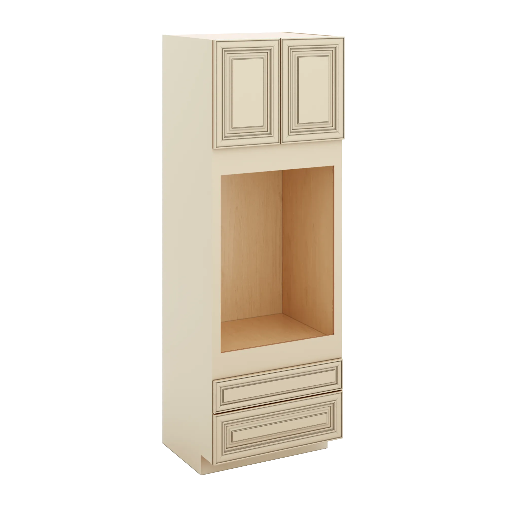 J&K Creme Glazed A7 Single Oven w/Two (2) Bottom Drawers 33" W x 96" H x 27" D