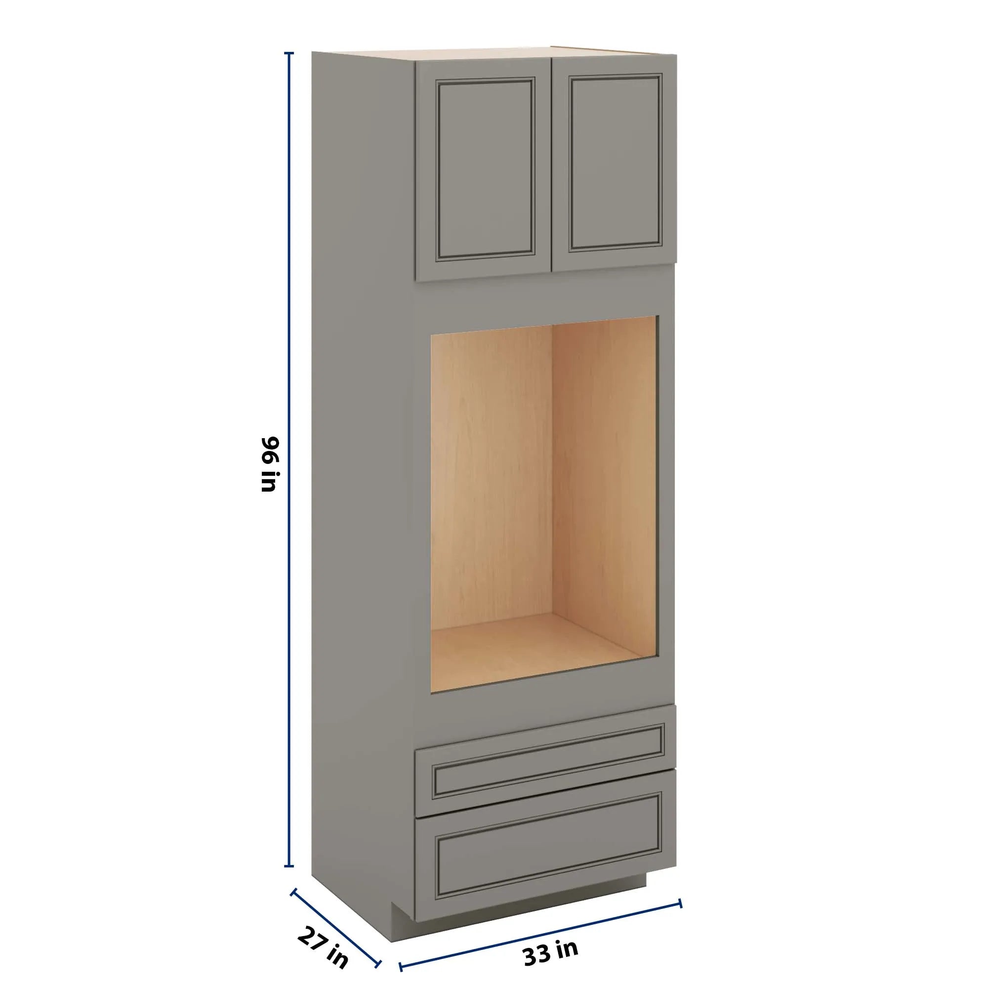 J&K Greige K3 Single Oven w/Two (2) Bottom Drawers 33" W x 96" H x 27" D