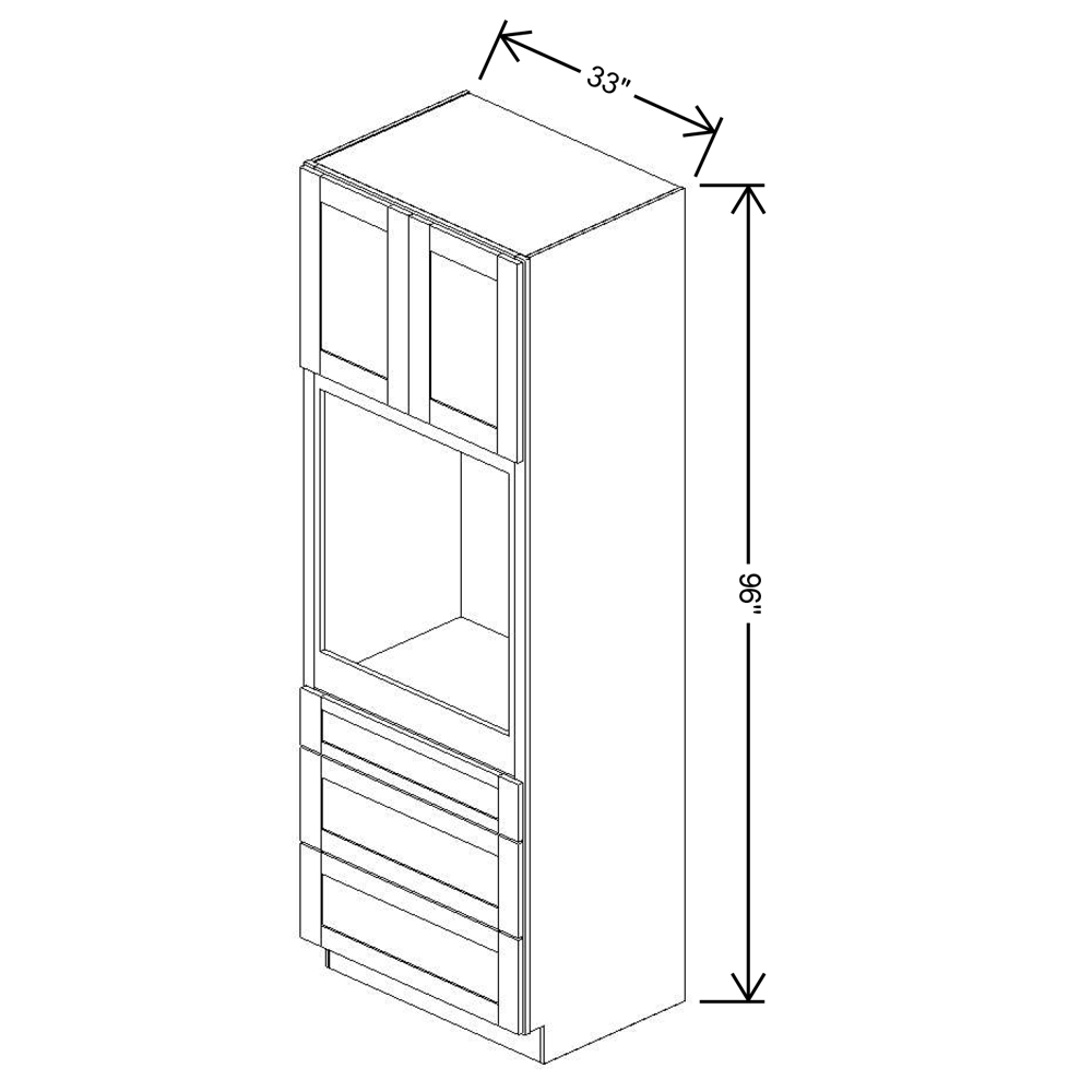 Fabuwood Value Premium Hallmark Frost 33"W X 96"H Single Oven