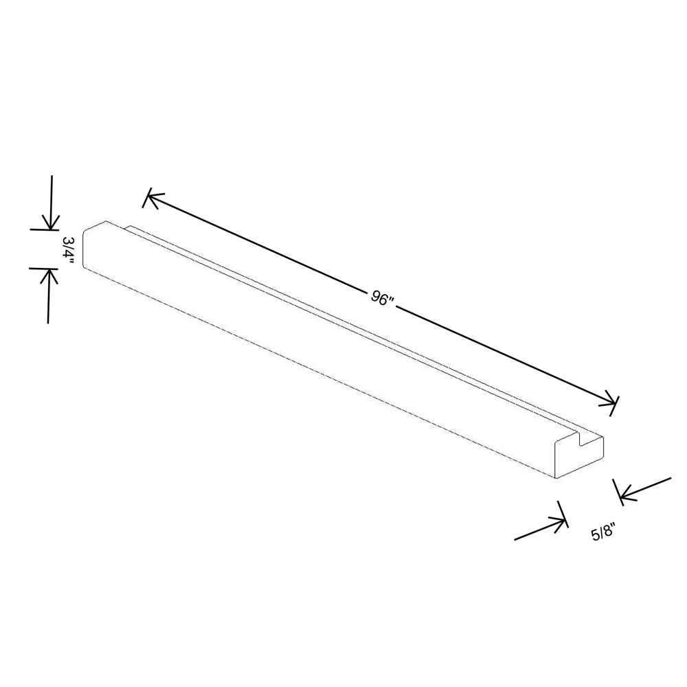 Fabuwood Quest Metro Frost 96" Length Outside Cornere Molding