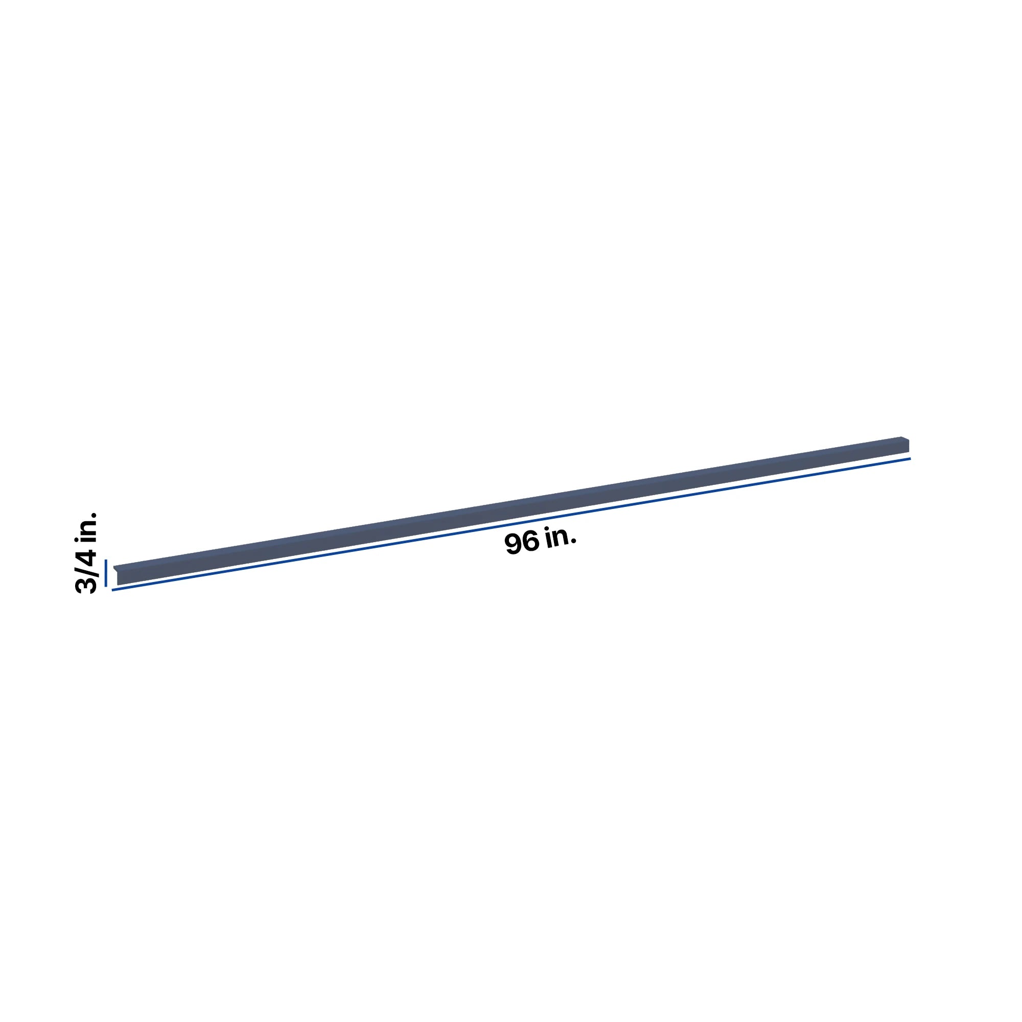 Modernform Cabinet Signature Blue 96" W X 3/4" H X 3/4" D Bottom Outside Crown Molding