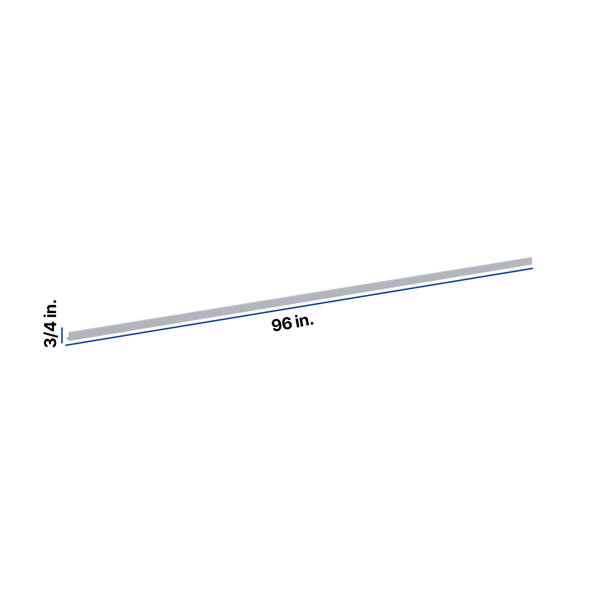 Modernform Cabinet Grey Shaker 96" W X 3/4" H X 3/4" D Outside Crown Molding