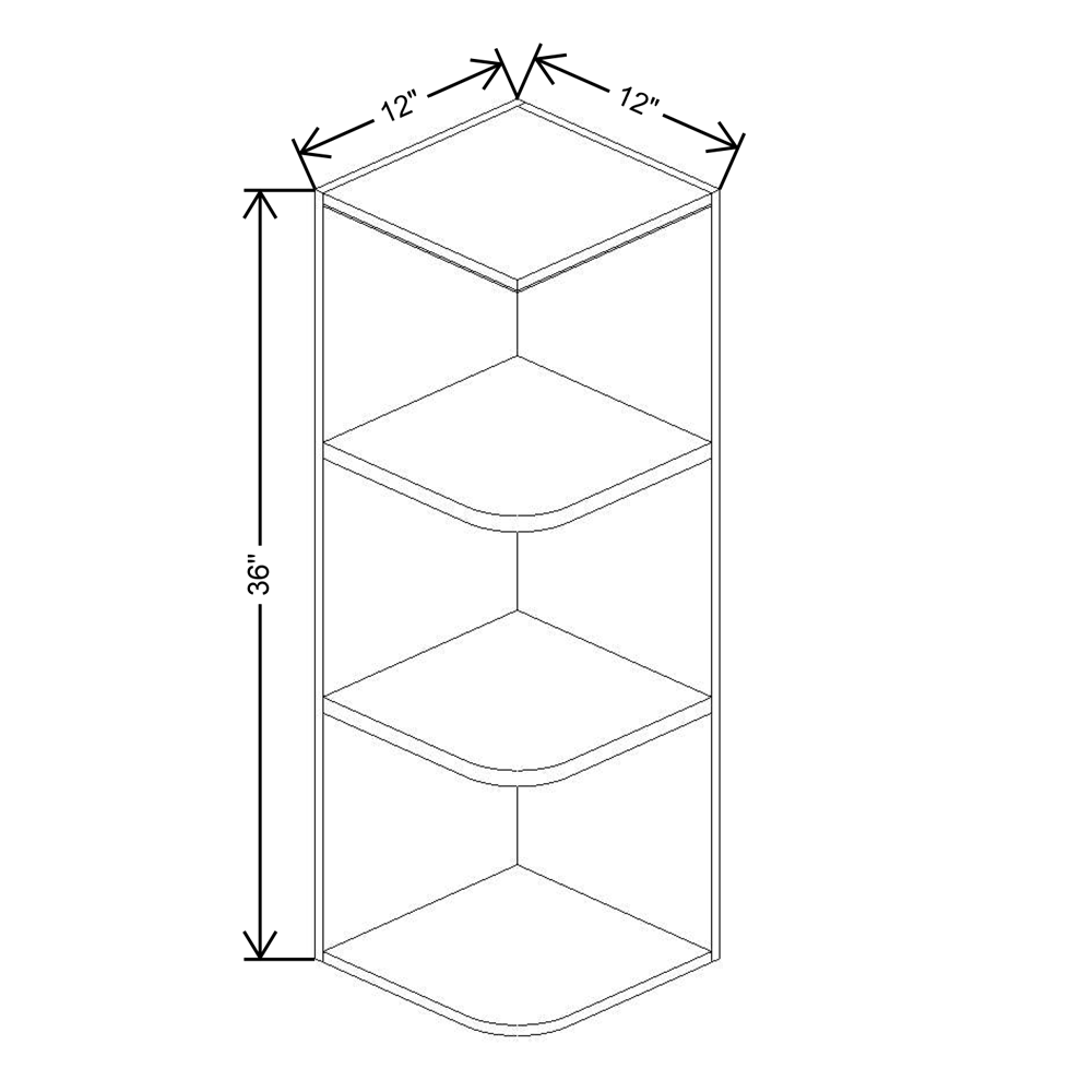 Fabuwood Allure Onyx Horizon  12"W X 36"H Wall Open End