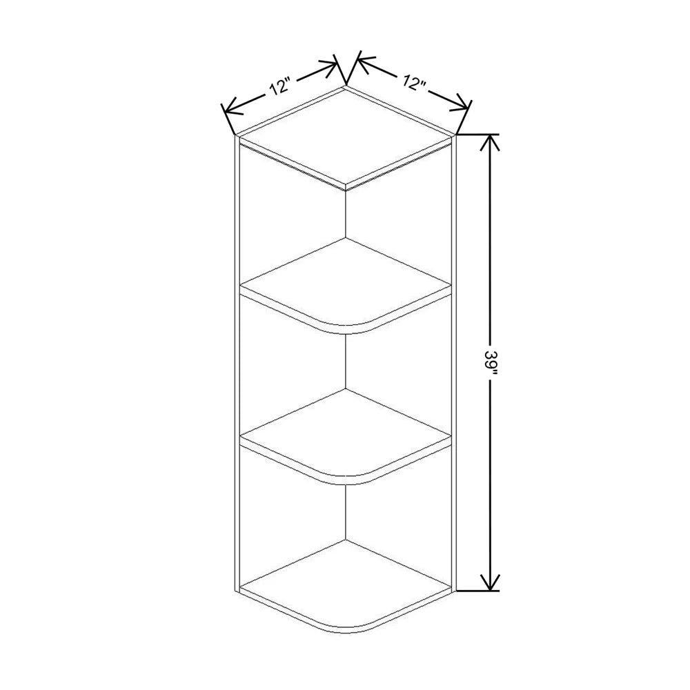 Fabuwood Allure Galaxy Cobblestone 12" W X 39" H X 12" D Wall Open End Cabinet