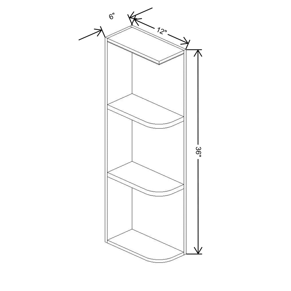 Fabuwood Allure Nexus Frost 06" W X 36" H X 12" D Wall Open End Cabinet