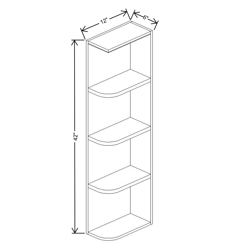 Fabuwood Allure Imperio Dove 06"W X 42"H Wall Open End