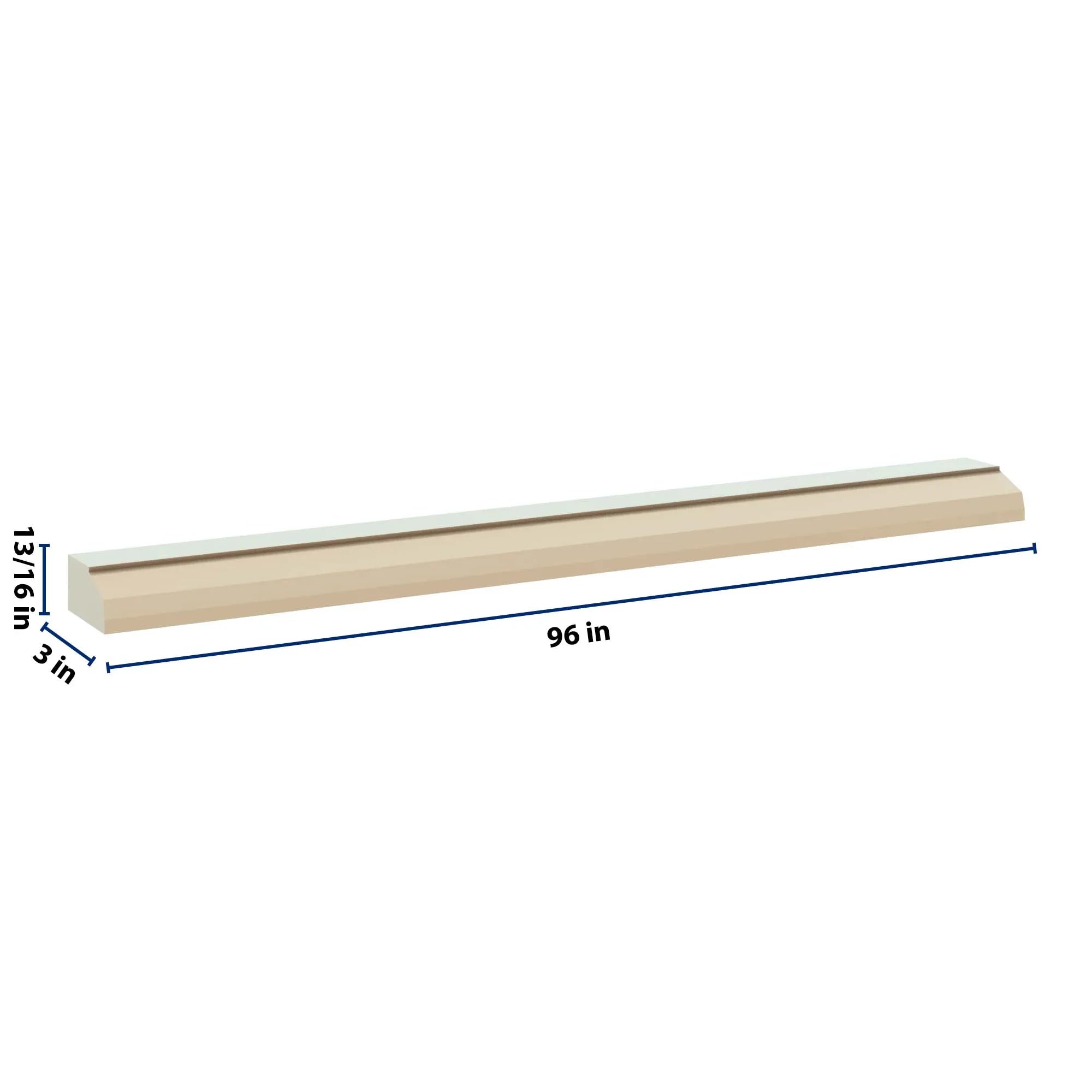 J&K Creme Glazed A7 96" W Ogee Molding