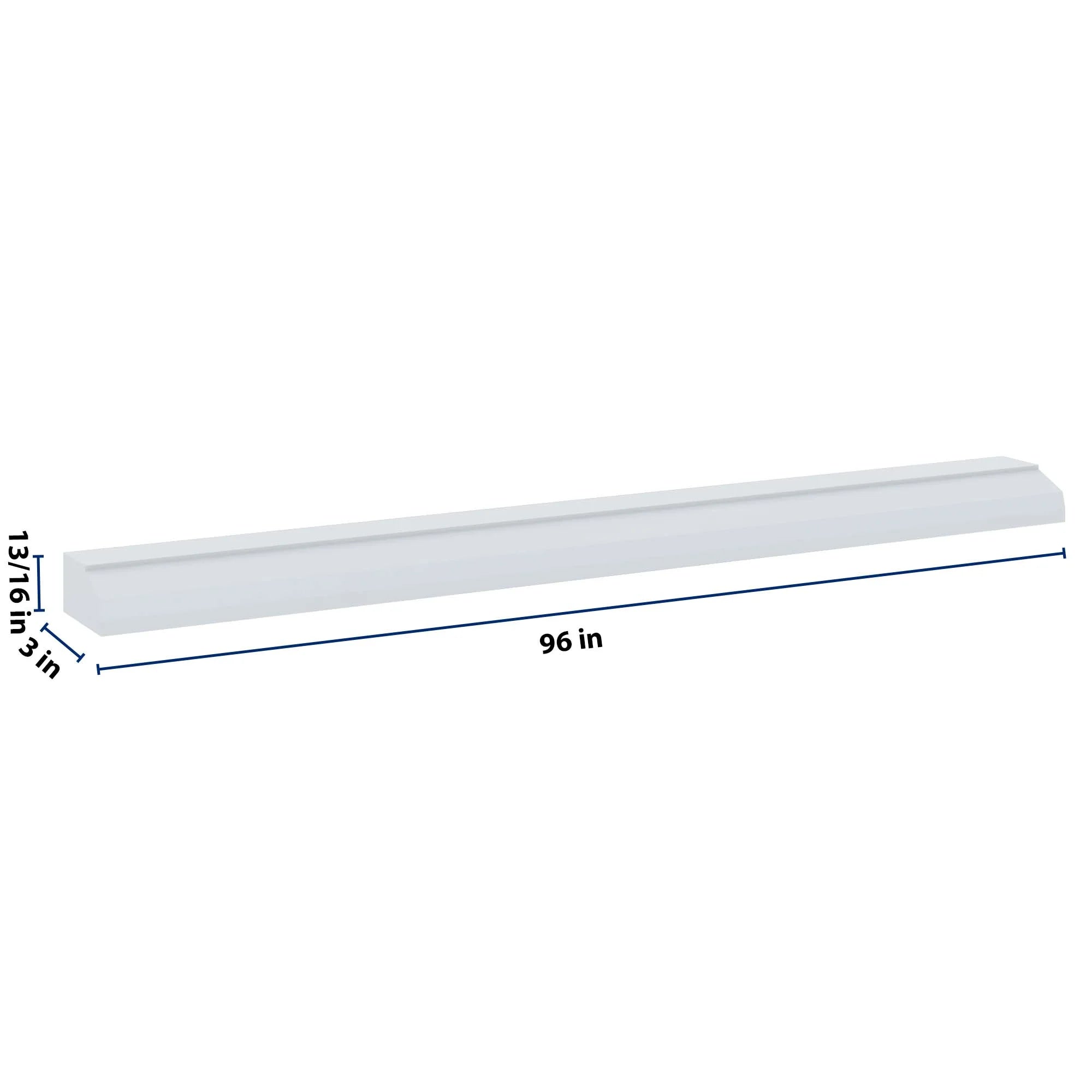 J&K White Shaker S8 96" W Ogee Molding