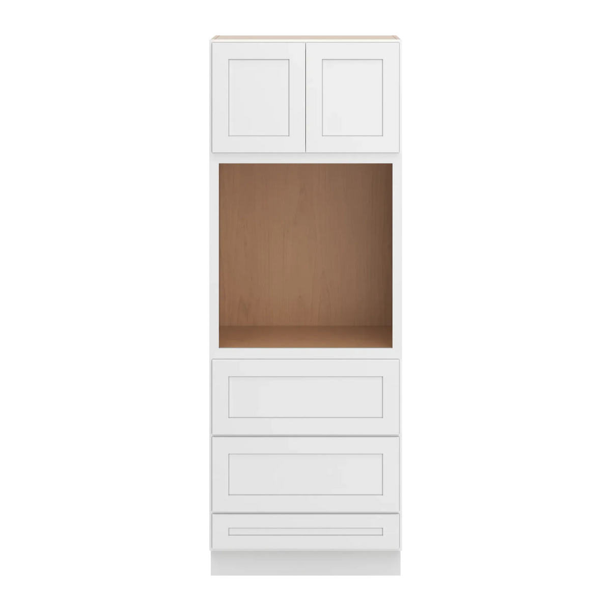 cnc luxor white 30 w x 84 h double door oven cabinet