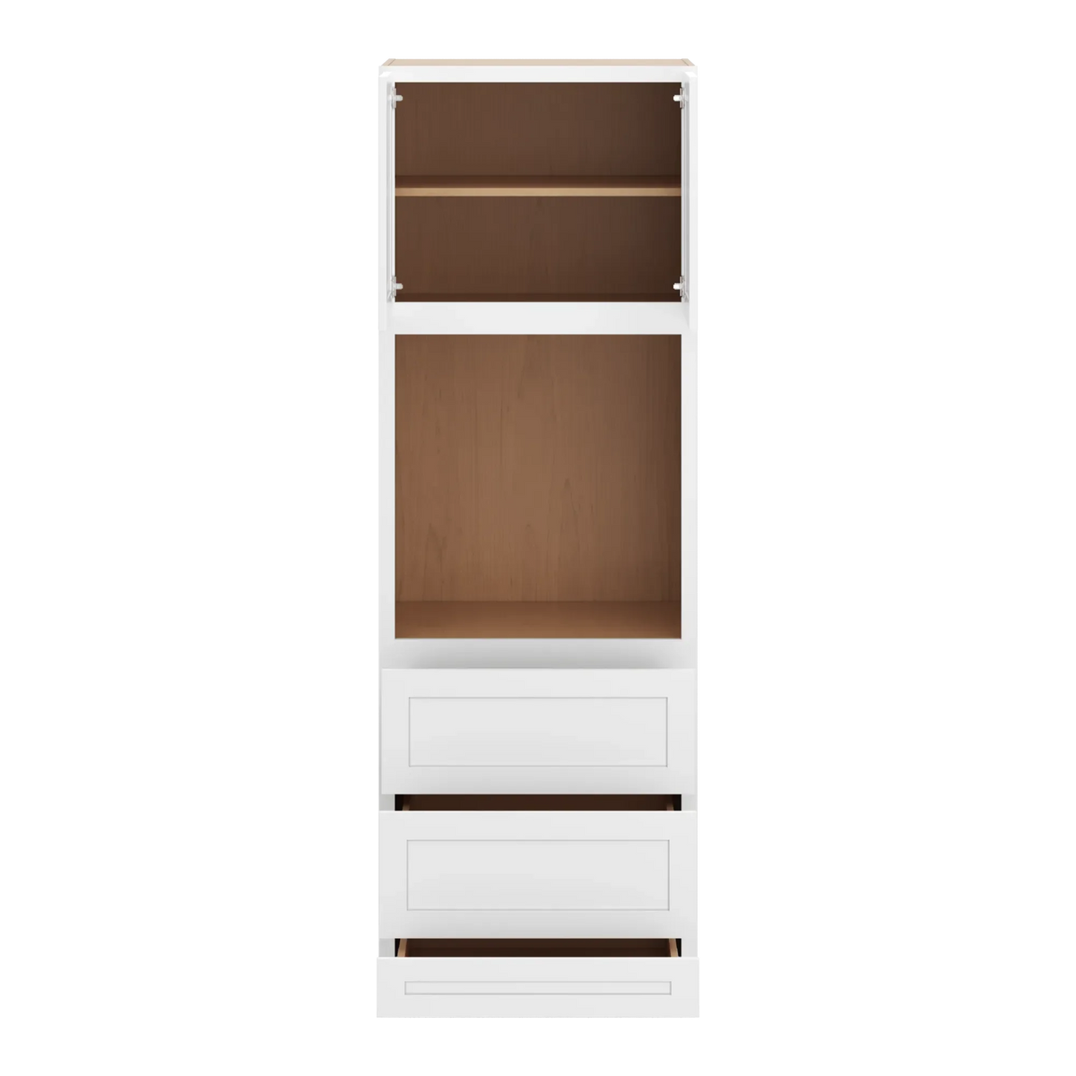 cnc luxor white 30 w x 90 h double door oven cabinet