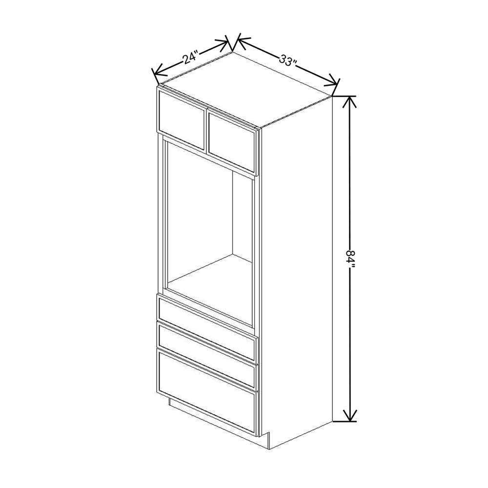 Cubitac Basic Oxford Latte 33"W X 84"H Tall Oven Cabinet